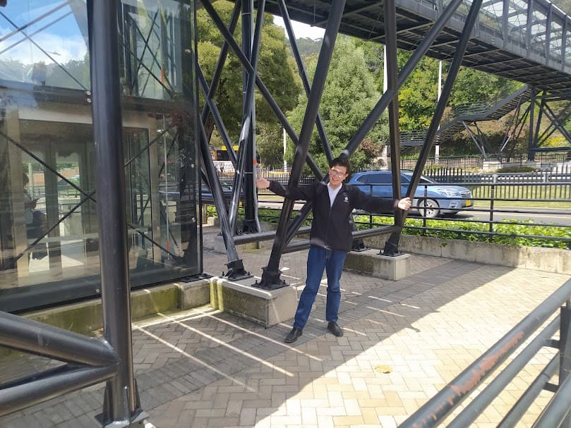 Me in the bottom of a pedestrian bridge